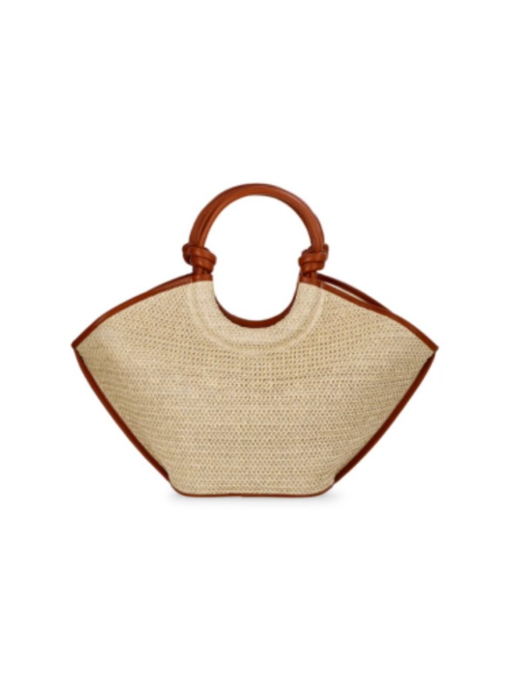 Time and Tru Women's Knot Handle Tote Handbag, Natural